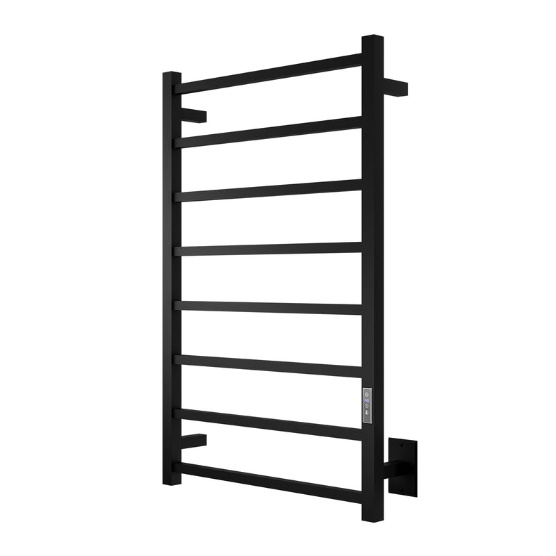 Anzzi TW-AZ026MBK Bell 8-Bar Wall Mounted Electric Towel Warmer Rack Matte Black - view 2