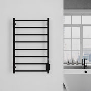Anzzi TW-AZ026MBK Bell 8-Bar Wall Mounted Electric Towel Warmer Rack Matte Black - view 5