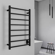Anzzi TW-AZ026MBK Bell 8-Bar Wall Mounted Electric Towel Warmer Rack Matte Black - view 6