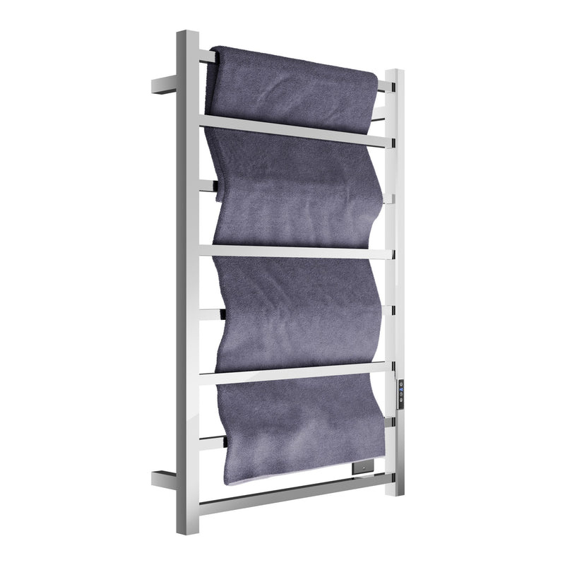 Anzzi TW-AZ026MBK Bell 8-Bar Wall Mounted Electric Towel Warmer Rack Polished Chrome - view 8