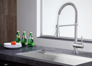 Anzzi KF-AZ211BN Carriage Single Handle Standard Kitchen Faucet, Brushed Nickel - view 3