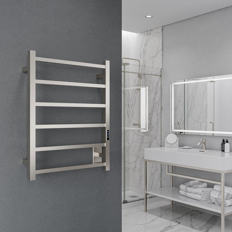 Anzzi TW-AZ014BN Charles Series Wall Mounted Electric Towel Warmer Rack Brushed Nickel - view 7