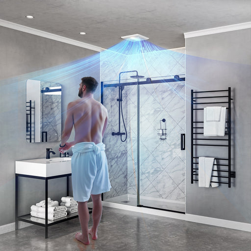 Anzzi EF-AZ101WH Daisy Series 80 CFM Ceiling Mount Bathroom Exhaust Fan with LED Light and ENERGY STAR - view 2