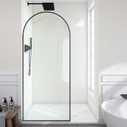Anzzi SD-AZ18-01BG Ember Series 34 in. x 78 in. Framed Arch Shower Screen Matte Black / Clear - view 2