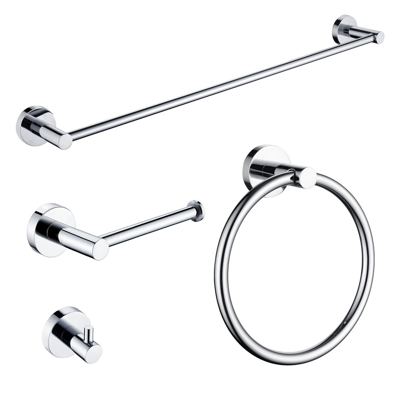 Anzzi AC-AZSET1-BG Essence Series 4-Piece Bathroom Hardware Accessory Set Polished Chrome - view 6