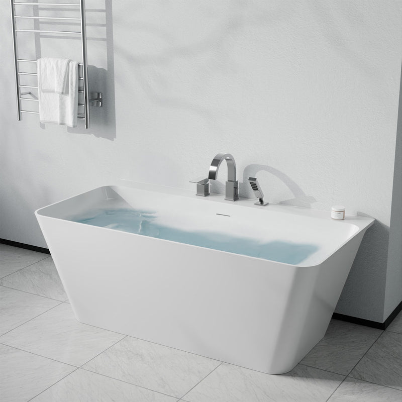 Anzzi FR-AZ473CH Nite Series Single-Handle Deck-Mount Roman Tub Faucet with Handheld Sprayer in Polished Chrome - view 2