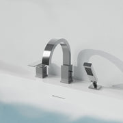 Anzzi FR-AZ473CH Nite Series Single-Handle Deck-Mount Roman Tub Faucet with Handheld Sprayer in Polished Chrome - view 3