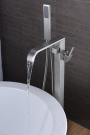 Anzzi FS-AZ0044 Angel Series 2-Handle Freestanding Tub Faucet with Hand Shower Brushed Nickel - view 10