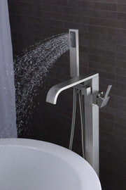 Anzzi FS-AZ0044 Angel Series 2-Handle Freestanding Tub Faucet with Hand Shower Brushed Nickel - view 12