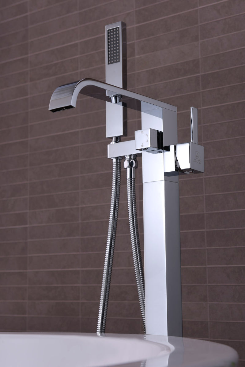 Anzzi FS-AZ0044 Angel Series 2-Handle Freestanding Tub Faucet with Hand Shower Polished Chrome - view 3