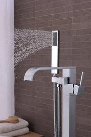 Anzzi FS-AZ0044 Angel Series 2-Handle Freestanding Tub Faucet with Hand Shower Polished Chrome - view 5