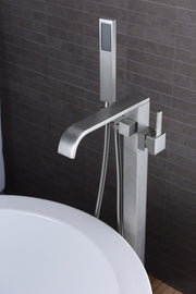 Anzzi FS-AZ0044 Angel Series 2-Handle Freestanding Tub Faucet with Hand Shower Brushed Nickel - view 9