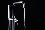 Anzzi FS-AZ0048 Moray Series 2-Handle Freestanding Tub Faucet with Hand Shower Polished Chrome - view 9