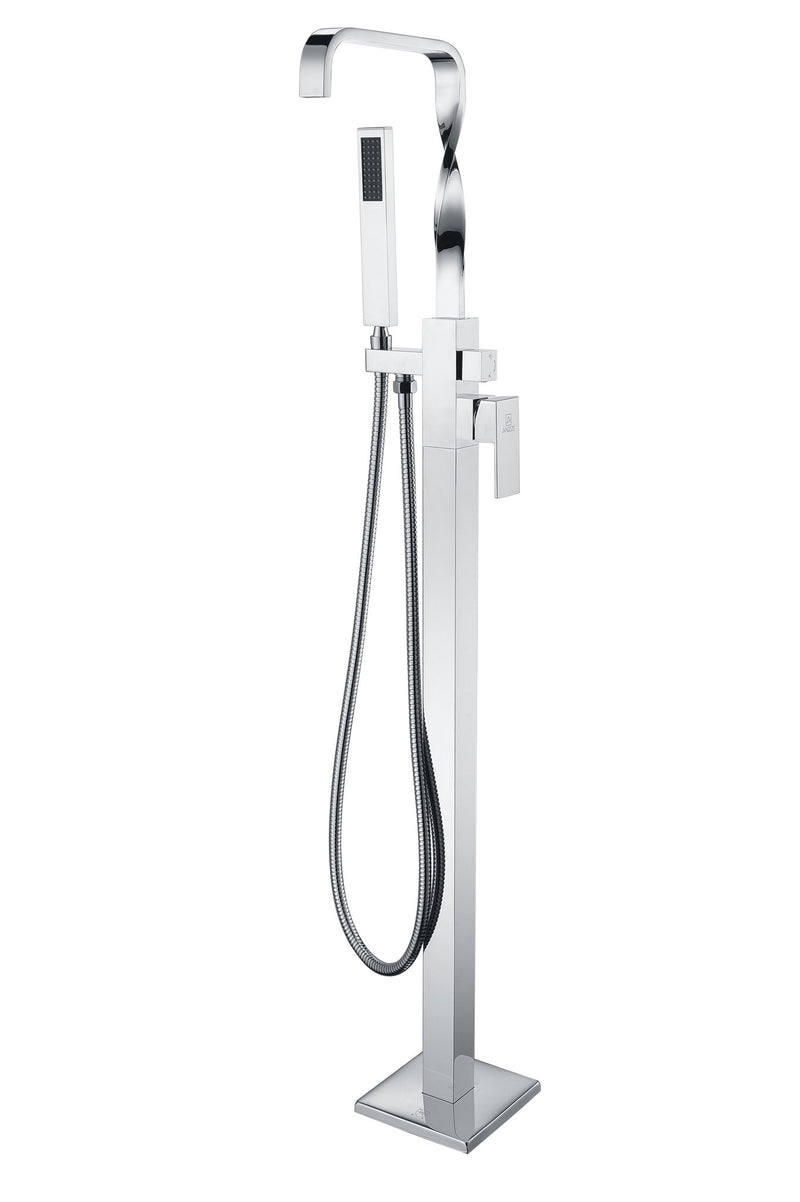 Anzzi FS-AZ0050 Yosemite Series 2-Handle Freestanding Tub Faucet with Hand Shower Polished Chrome - view 9
