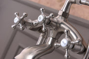 Anzzi FS-AZ0052 Tugela Series 3-Handle Freestanding Tub Faucet with Hand Shower Brushed Nickel - view 11