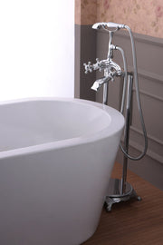 Anzzi FS-AZ0052 Tugela Series 3-Handle Freestanding Tub Faucet with Hand Shower Polished Chrome - view 2