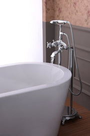 Anzzi FS-AZ0052 Tugela Series 3-Handle Freestanding Tub Faucet with Hand Shower Polished Chrome - view 3