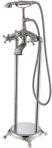 Anzzi FS-AZ0052 Tugela Series 3-Handle Freestanding Tub Faucet with Hand Shower Brushed Nickel - view 8