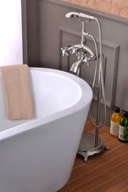 Anzzi FS-AZ0052 Tugela Series 3-Handle Freestanding Tub Faucet with Hand Shower Brushed Nickel - view 9