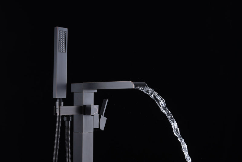 Anzzi FS-AZ0059 Union Series 2-Handle Freestanding Tub Faucet with Hand Shower Oil Rubbed Bronze - view 5