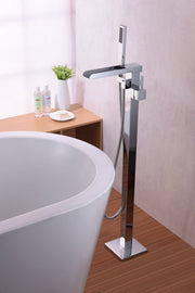 Anzzi FS-AZ0059 Union Series 2-Handle Freestanding Tub Faucet with Hand Shower Polished Chrome - view 7