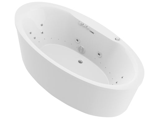 Anzzi FT-AZ101 Heidi Series 67 in. x 34 in. Acrylic Combination 50 Gallon Capacity Freestanding Bathtub with Center - view 2