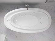 Anzzi FT-AZ202 Leni Series 71 in. x 38 in. Jetted Whirlpool 54 Gallon Capacity Freestanding Bathtub with Reversible Drain in White - view 5