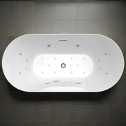 Anzzi FT-AZ204 ANZZI Julia Series 67 in. Freestanding Acrylic Air and Whirlpool Bathtub with Touch Sensitive Control and Chroma Lights - view 5