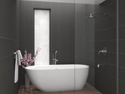 Anzzi FT-AZ401 Ami Series 67 in. x 30 in. Flat Bottom Acrylic Freestanding 91 Gallon Soaking Bathtub with Center - view 5