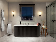 Anzzi FT-AZ514 Stone Bell 67 in. Flatbottom Freestanding Whirlpool and Air Bathtub with Center Drain and Faucet - view 11