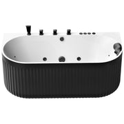 Anzzi FT-AZ514 Stone Bell 67 in. Flatbottom Freestanding Whirlpool and Air Bathtub with Center Drain and Faucet - view 7