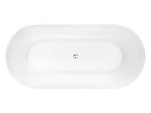 Anzzi FT-AZ650-59 Bailey 59 in. Acrylic and Solid Surface Glossy Flatbottom Freestanding Soaking Bathtub in White - view 2