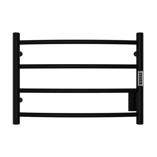 Anzzi TW-AZ018MBK Glow 4-Bar Wall Mounted Electric Towel Warmer Rack Matte Black - view 2