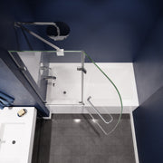 Anzzi SD-AZ11-01CH Herald Series 48 in. x 58 in. Frameless Hinged Tub Door with Tsunami Guard Polished Chrome - view 5