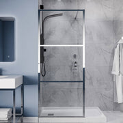 Anzzi SD-AZFL06002BG Himmel Series 33.6 in. x 78 in. Framed Fixed Shower Door Chrome - view 7