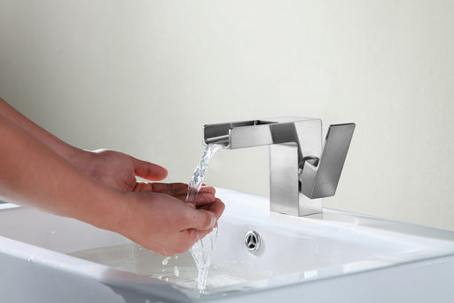 Anzzi KF-AZ127 Zhona Series Single Hole Single-Handle Low-Arc Bathroom Faucet in Brushed Nickel - view 2