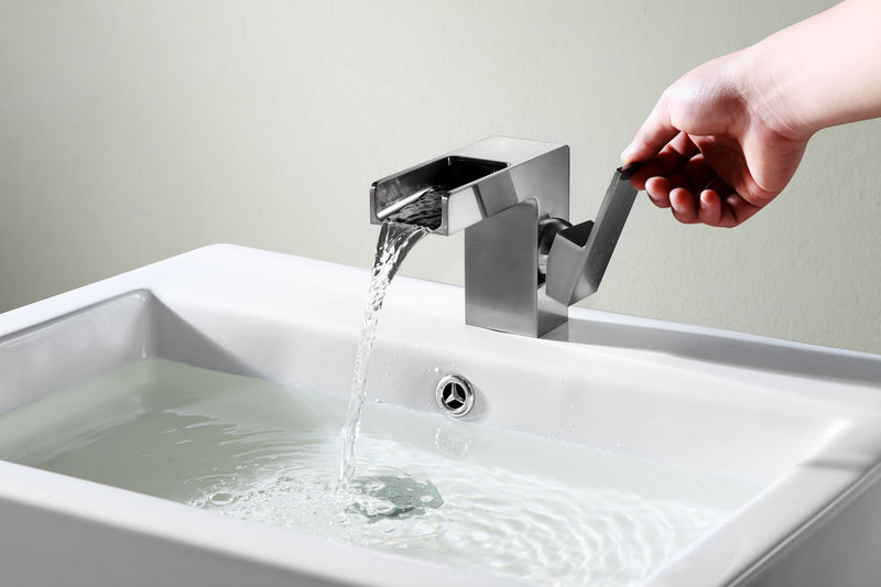 Anzzi KF-AZ127 Zhona Series Single Hole Single-Handle Low-Arc Bathroom Faucet in Brushed Nickel - view 3