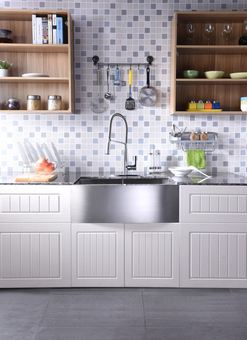 Anzzi KF-AZ188CH Apollo Single Handle Pull-Down Sprayer Kitchen Faucet in Polished Chrome - view 4
