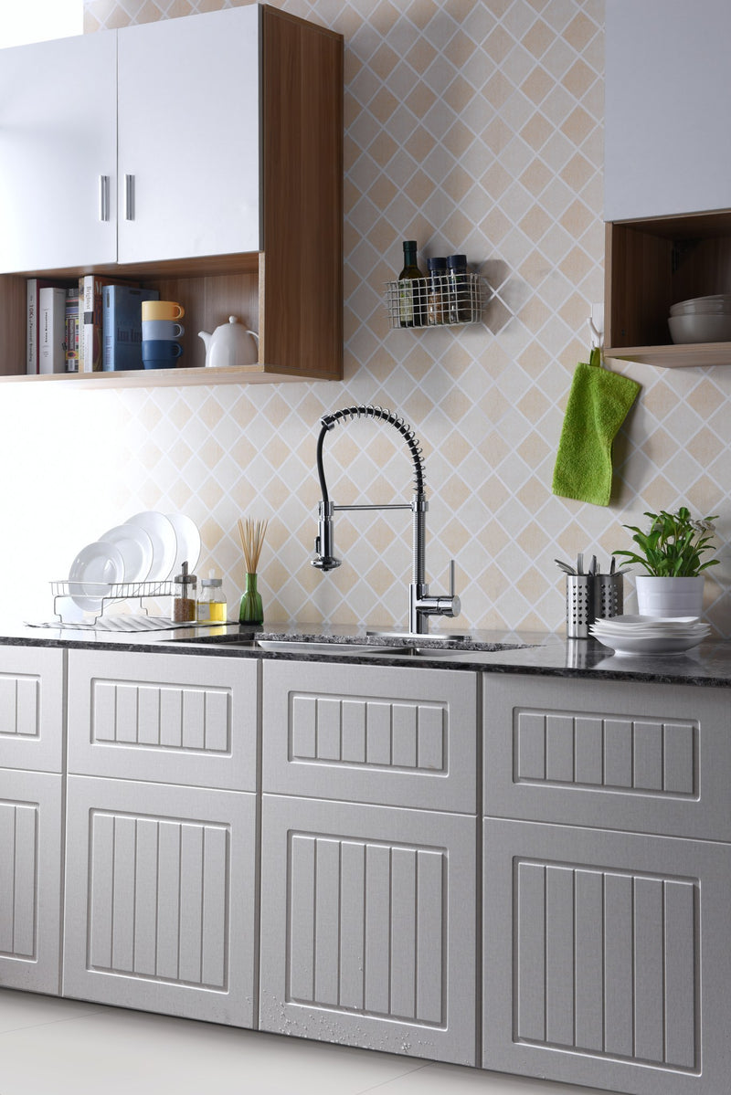 Anzzi KF-AZ194 Step Single Handle Pull-Down Sprayer Kitchen Faucet Polished Chrome - view 3