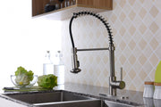Anzzi KF-AZ194 Step Single Handle Pull-Down Sprayer Kitchen Faucet Brushed Nickel - view 9