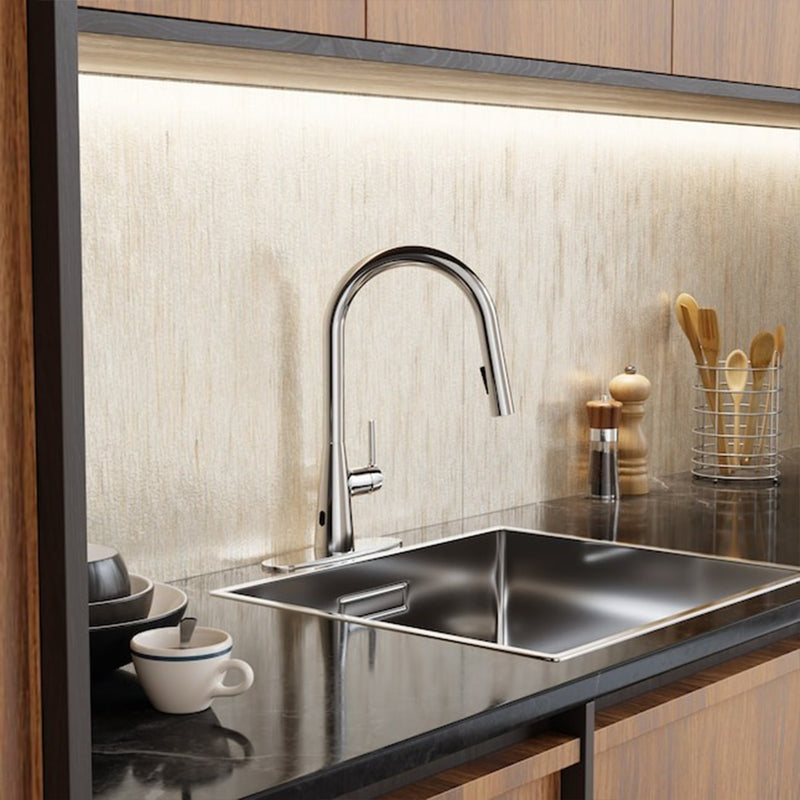 Anzzi KF-AZ701 Modern 16 in. 1-Handle Touchless Pull-Down Kitchen Faucet with Motion Sensor and Dual Spray Modes - view 6
