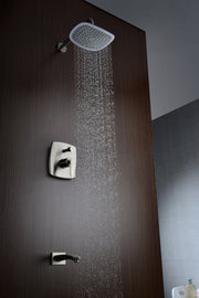Anzzi L-AZ026 Tempo Series 1-Handle 1-Spray Tub and Shower Faucet in Polished Chrome Brushed Nickel - view 4