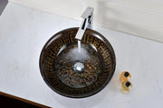 Anzzi LS-AZ050 Opus Series 17 in. Bathroom Vessel Sink in Lustrous Brown Glass - view 3