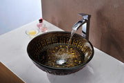 Anzzi LS-AZ050 Opus Series 17 in. Bathroom Vessel Sink in Lustrous Brown Glass - view 5