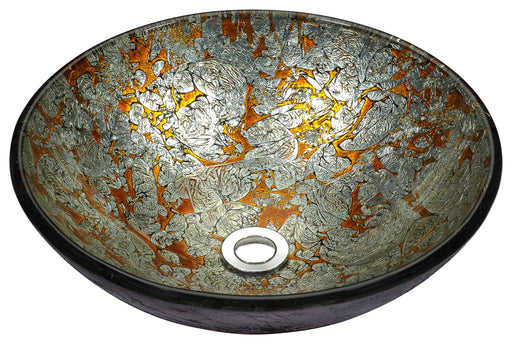Anzzi LS-AZ163 Stellar Series 17 in. Bathroom Vessel Sink in Arctic Blaze Glass - view 2