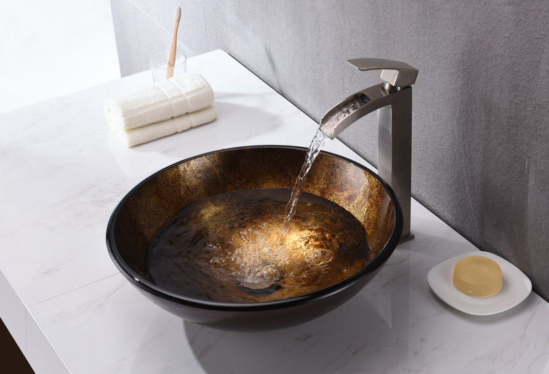 Anzzi LS-AZ195 Arc Series Vessel Sink in Autumn Dusk Brown - view 2