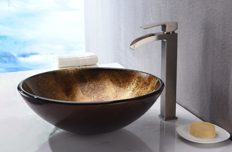 Anzzi LS-AZ195 Arc Series Vessel Sink in Autumn Dusk Brown - view 3