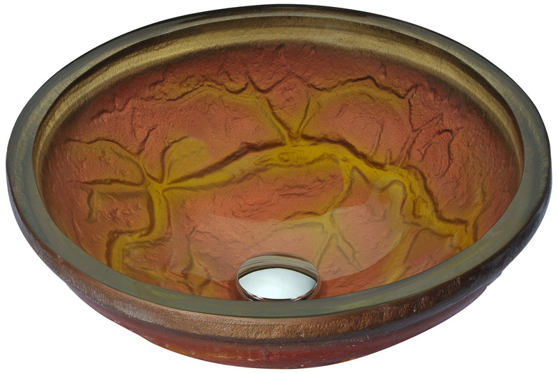 Anzzi LS-AZ218 Alto Series 17 in. Bathroom Vessel Sink in Brown Glass - view 2