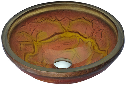 Anzzi LS-AZ218 Alto Series 17 in. Bathroom Vessel Sink in Brown Glass - view 2