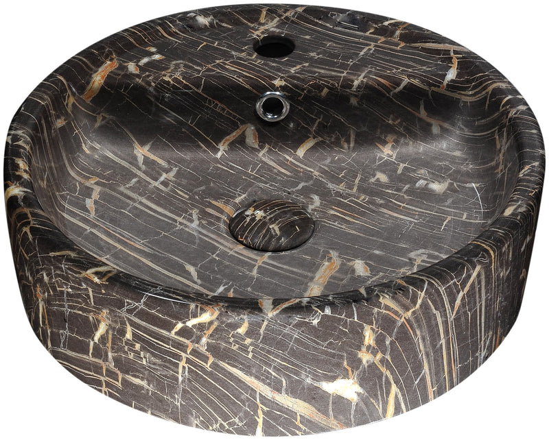 Anzzi LS-AZ258 Rhapsody Series Ceramic Vessel Sink in Neolith Marble Finish - view 2